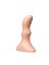Телесная изогнутая анальная пробка - 10 см.