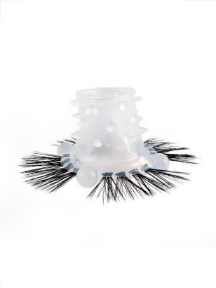 Эластичное эрекционное кольцо с черными «ресничками»