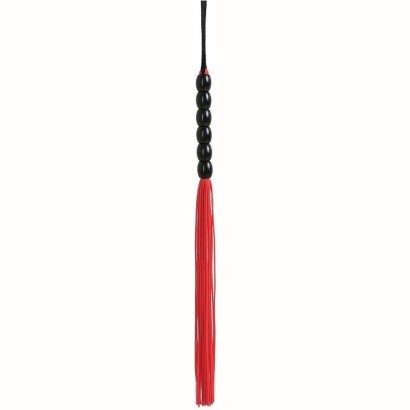 Красно-черная силиконовая мини-плеть - 22 см.