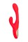 Красный вибратор-кролик с двигающимся язычком Patti - 24 см.