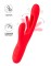 Красный вибратор-кролик с двигающимся язычком Patti - 24 см.
