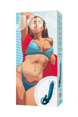 Зеленый вибратор с функцией Up&Down и стимулирующим кольцом Mija - 19 см.