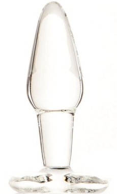 Прозрачная стеклянная анальная пробка - 12 см.