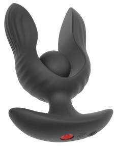 Черная расширяющаяся анальная пробка с вибрацией RC Inflatable Expander Plug with Vibration