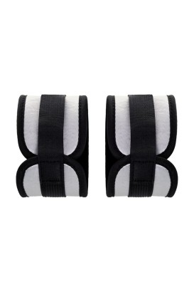 Серебристо-черные наручники Anonymo