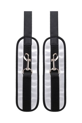 Серебристо-черные наручники Anonymo