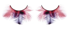 Красно-фиолетовые ресницы-перья