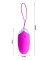 Лловое перезаряжаемое виброяйцо с пультом ДУ
