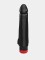 Чёрный вибромассажер-реалистик - 17,8 см.
