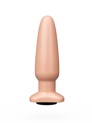 Телесный анальный плаг среднего размера - 18 см.