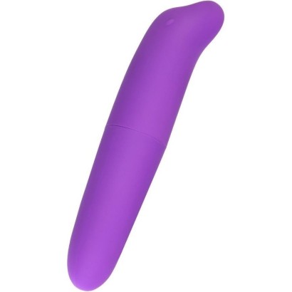 Фиолетовый мини-вибратор с вытянутым кончиком - 12,5 см.