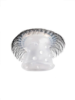 Эластичное эрекционное кольцо с длинными черными «ресничками»