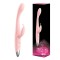 Розовый вибромассажёр для G-стимуляции с клиторальным отростком
