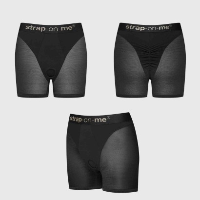 Трусики-шорты для фиксации насадок Strap-on-me Harness Lingerie Halo - size M