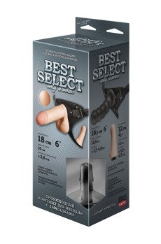 Черный пояс для женщин BEST SELECT с 3 насадками Черный пояс для женщин BEST SELECT с 3 насадками
