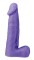 Фиолетовый фаллоимитатор XSKIN 6 PVC DONG с мошонкой - 15 см.