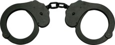 Наручники из темного металла A88B Handcuffs With Chain