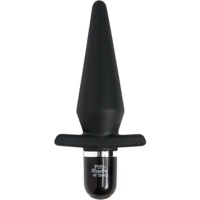 Черная анальная пробка с вибрацией Delicious Fullness Vibrating Butt Plug - 14 см.
