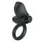 Черное эрекционное кольцо с вибрацией Adrien