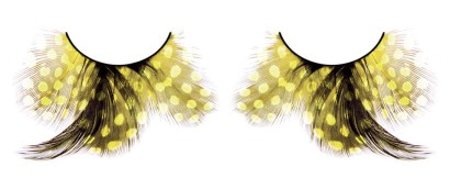 Жёлтые ресницы-перья