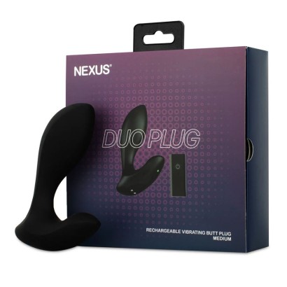 Черная анальная вибровтулка Nexus Duo Plug Medium
