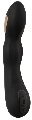 Черный вибратор-электростимулятор для точки G - 20,2 см.