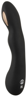Черный вибратор-электростимулятор для точки G - 20,2 см.