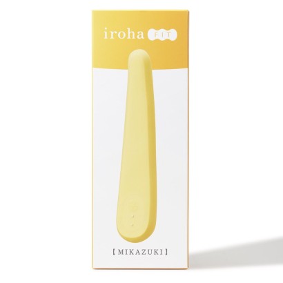 Желтый вибратор iroha Fit Mikazuki - 17,7 см.