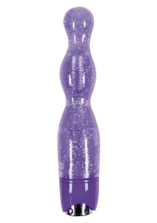 Фиолетовый вибратор STARLIGHT GEMS LIBRA - 20,5 см.