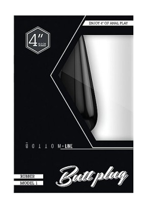 Черный анальный стимулятор Bottom Line - 10,5 см.