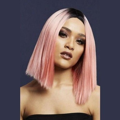 Нежно-розовый парик  Кайли 