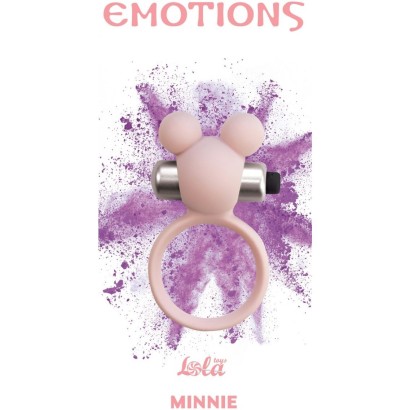 Розовое эрекционное виброколечко Emotions Minnie Light pink