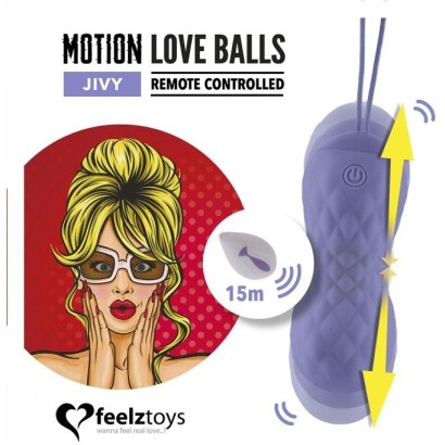 Фиолетовые вагинальные шарики Remote Controlled Motion Love Balls Jivy